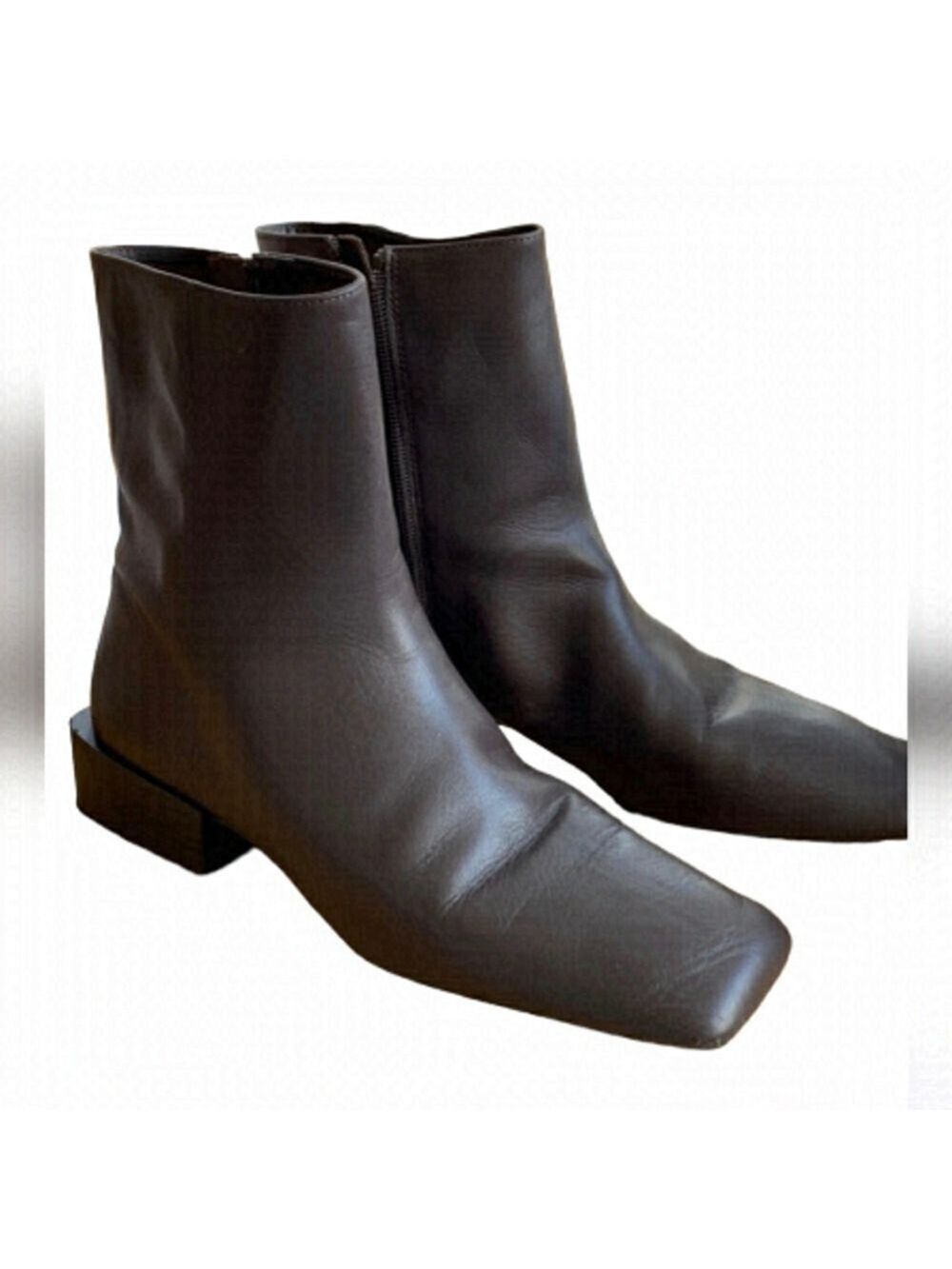 Zara Square Toe And Heel Booties